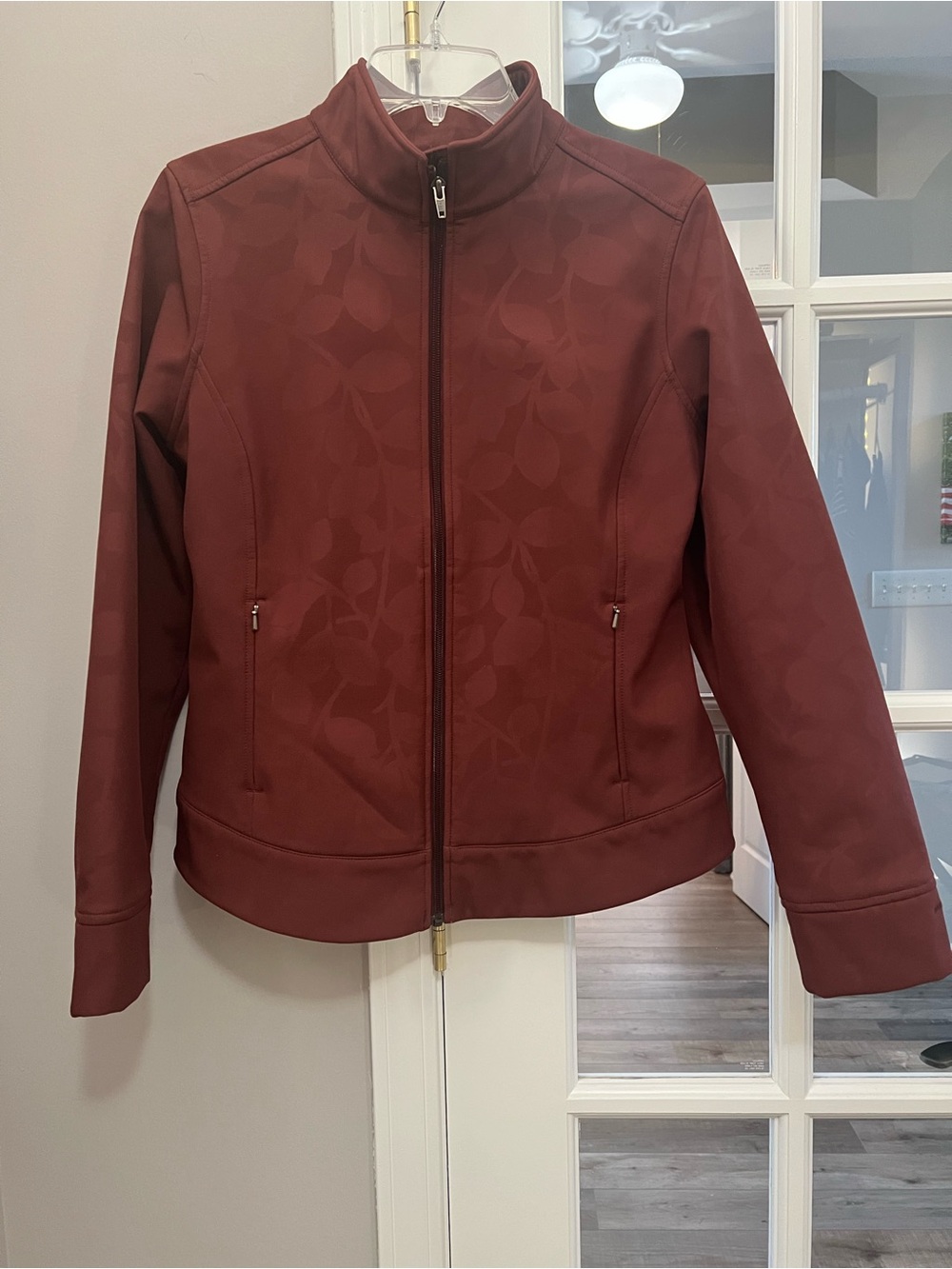 Patagonia Women's Brick Red Zip-Front Bomber Jacket